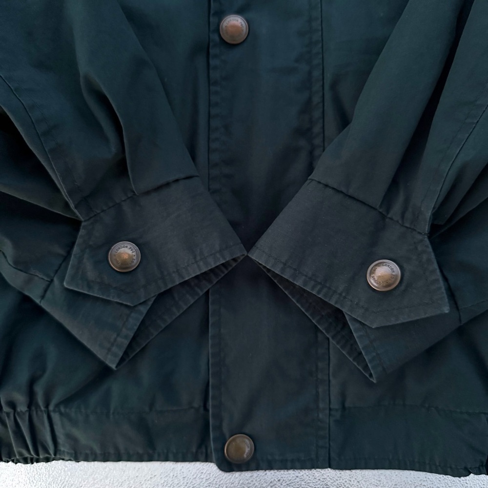 London Fog Green and Navy Blue Bomber Jacket with Removable Liner, Men's Medium - Picture 7 of 10